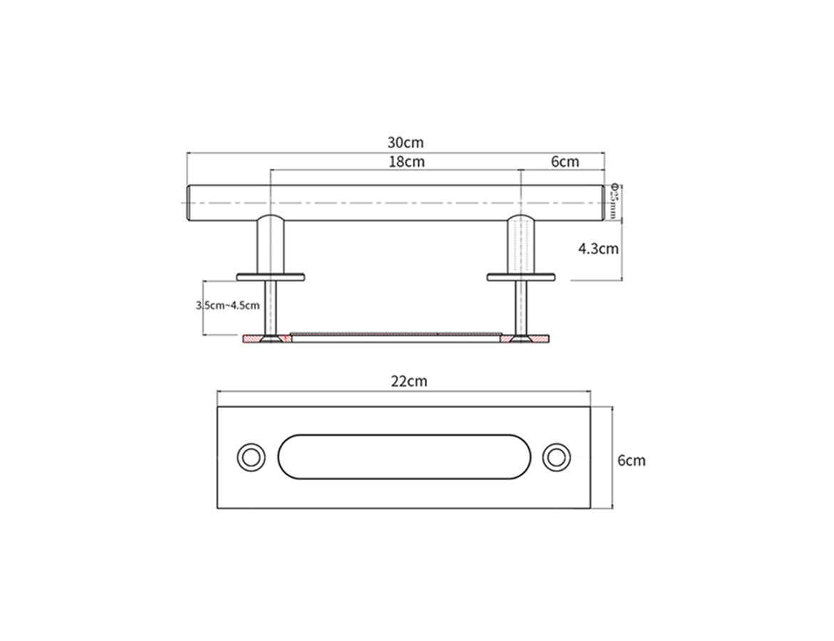 Spec Sheet - Sliding Door Handle