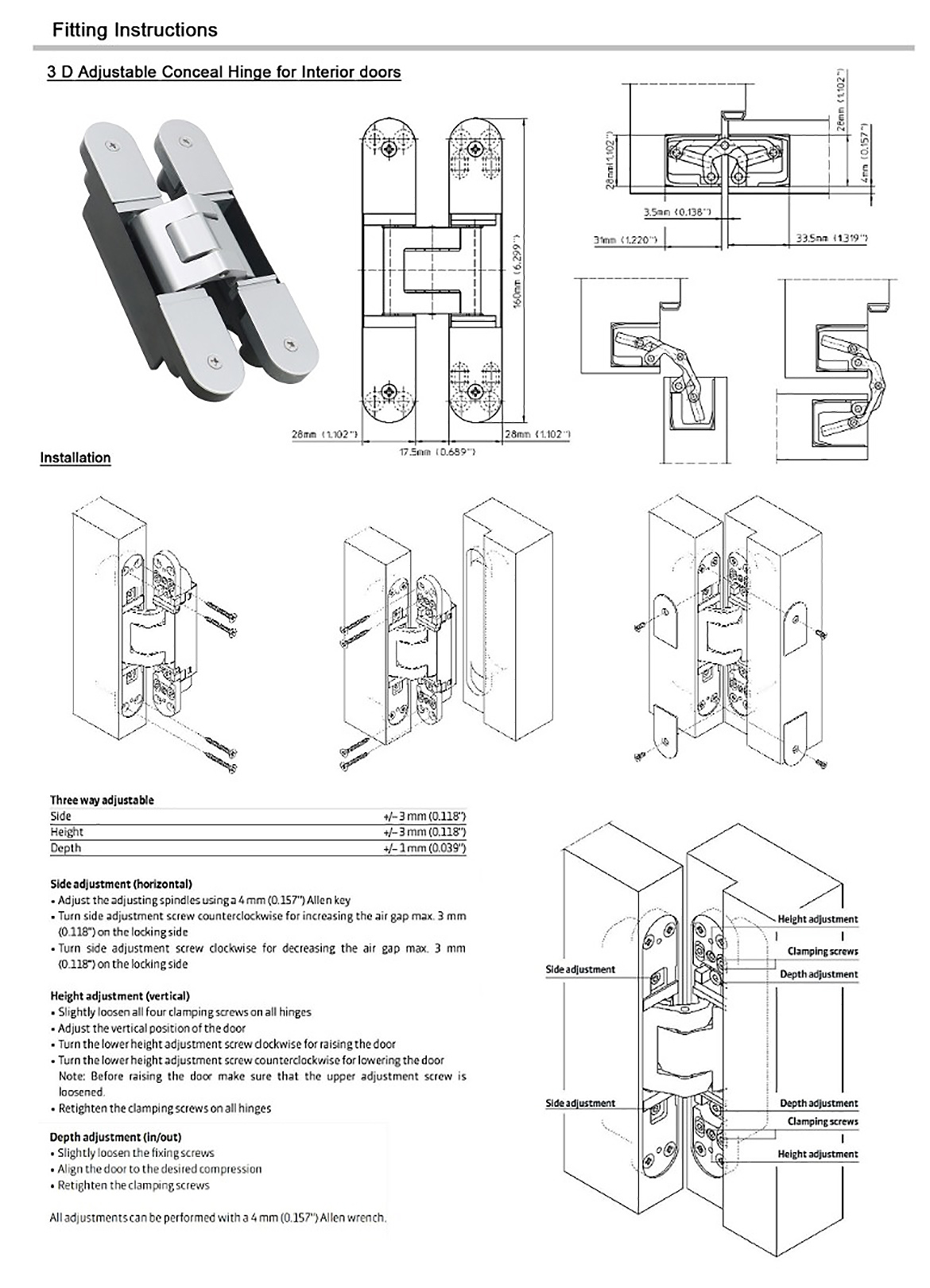 3D Soss Hinge