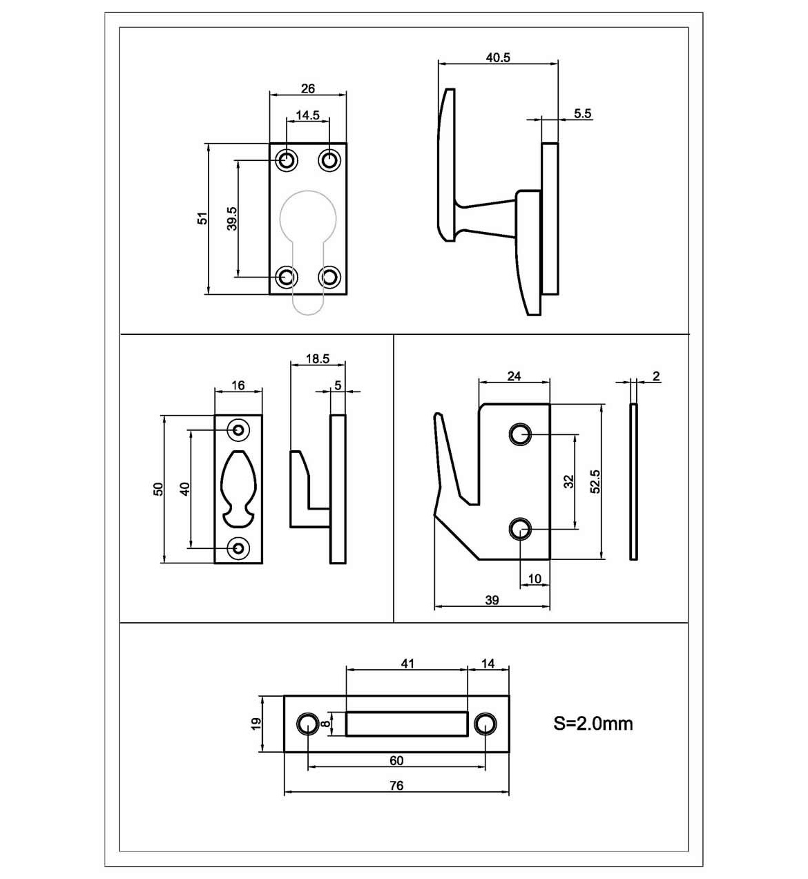 Casement Fastener WFCF3
