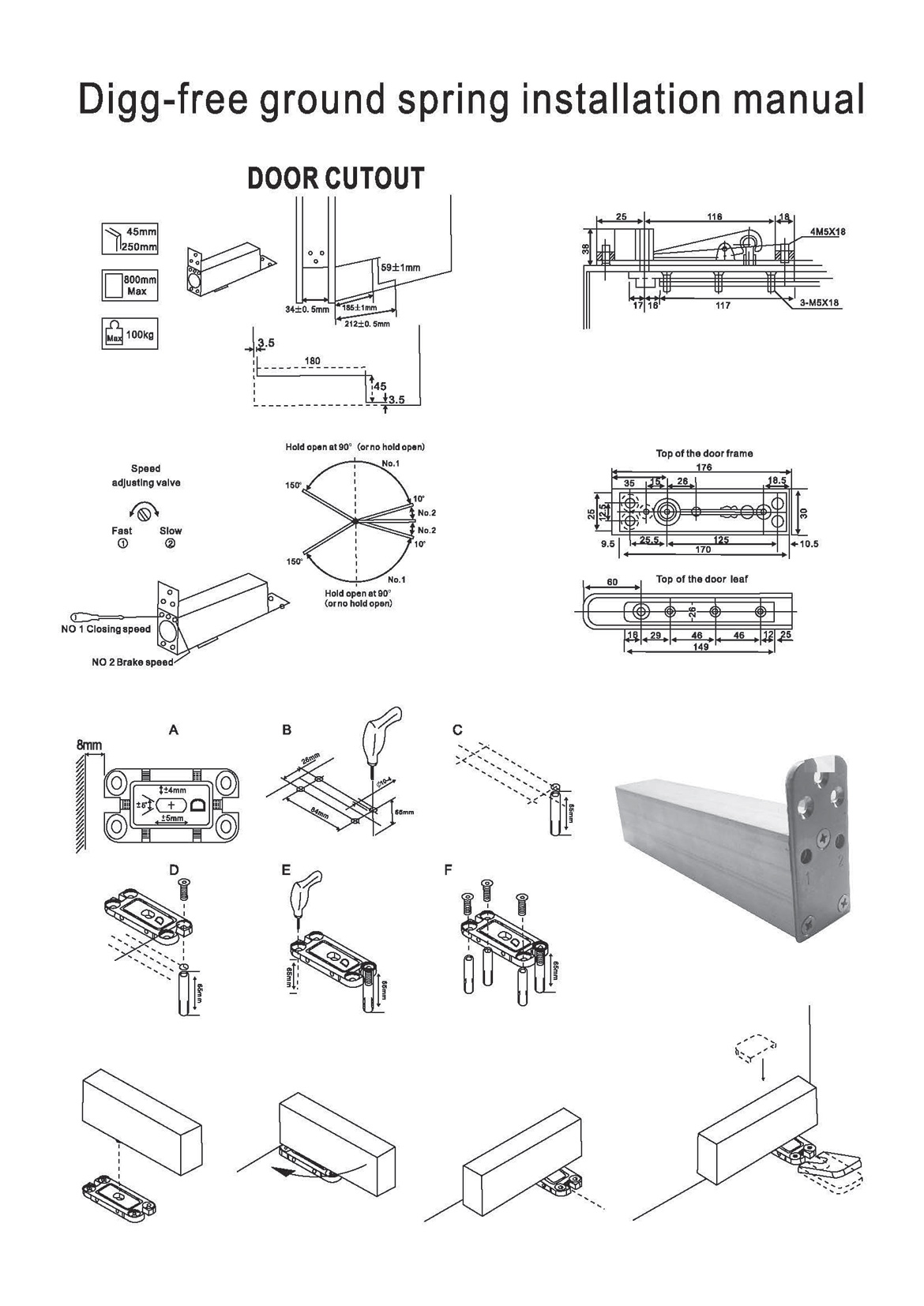 Spec Sheet - Pivot Hinge